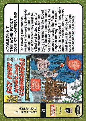 Rittenhouse Archives Sgt. Fury and His Howling Commandos Base Card 24 Howlers Hit the Home Front