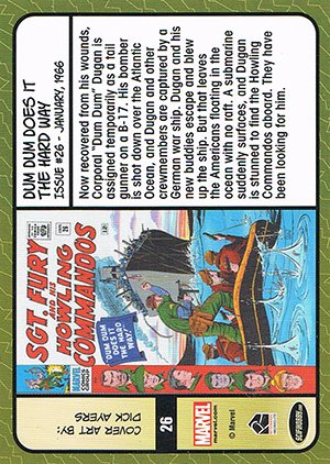Rittenhouse Archives Sgt. Fury and His Howling Commandos Base Card 26 Dum Dum Does it the Hard Way