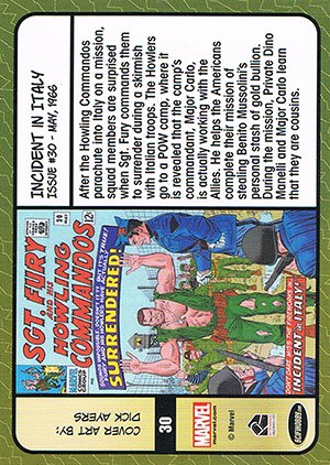 Rittenhouse Archives Sgt. Fury and His Howling Commandos Base Card 30 Incident in Italy