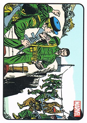 Rittenhouse Archives Sgt. Fury and His Howling Commandos Base Card 16 In the Desert the Fortress Stands