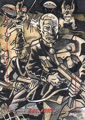 Rittenhouse Archives Sgt. Fury and His Howling Commandos Sketch Card  Alberto Silva