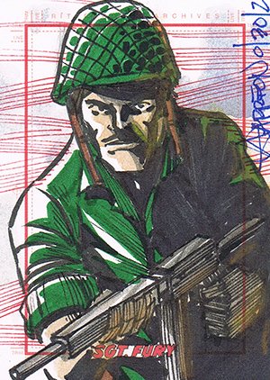 Rittenhouse Archives Sgt. Fury and His Howling Commandos Sketch Card  Adriano Carreon
