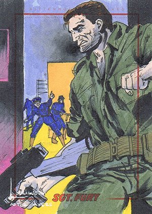 Rittenhouse Archives Sgt. Fury and His Howling Commandos Sketch Card  Marlo Lodrigueza
