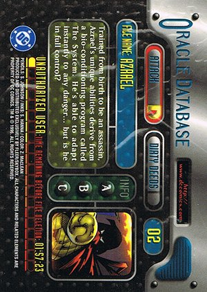Fleer/Skybox DC Outburst: Firepower Base Card 02 Azrael