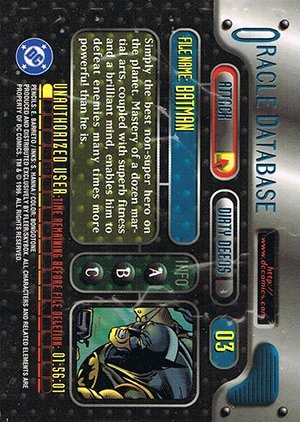 Fleer/Skybox DC Outburst: Firepower Base Card 03 Batman