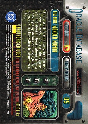 Fleer/Skybox DC Outburst: Firepower Base Card 05 Wonder Woman