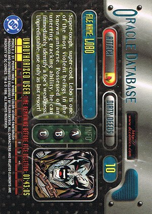 Fleer/Skybox DC Outburst: Firepower Base Card 10 Lobo