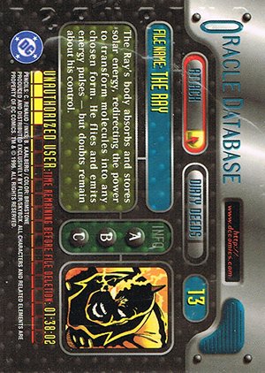 Fleer/Skybox DC Outburst: Firepower Base Card 13 The Ray