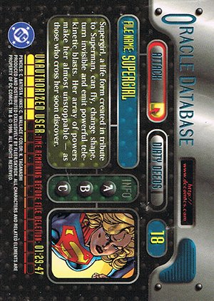 Fleer/Skybox DC Outburst: Firepower Base Card 18 Supergirl