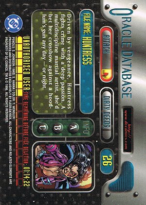 Fleer/Skybox DC Outburst: Firepower Base Card 26 Huntress