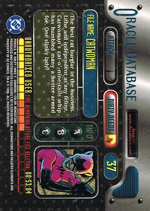 Fleer/Skybox DC Outburst: Firepower Base Card 37 Catwoman