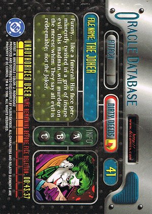 Fleer/Skybox DC Outburst: Firepower Base Card 41 The Joker