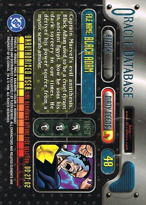 Fleer/Skybox DC Outburst: Firepower Base Card 48 Black Adam