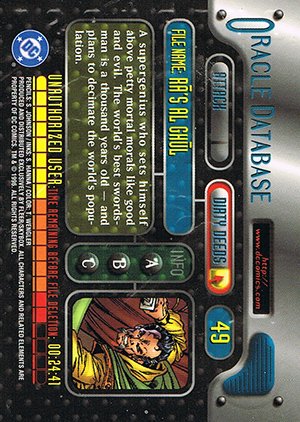 Fleer/Skybox DC Outburst: Firepower Base Card 49 Ra's Al Ghul