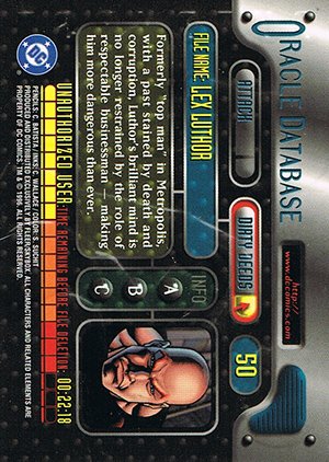 Fleer/Skybox DC Outburst: Firepower Base Card 50 Lex Luthor
