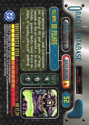 Fleer/Skybox DC Outburst: Firepower Base Card 52 Dr. Polaris