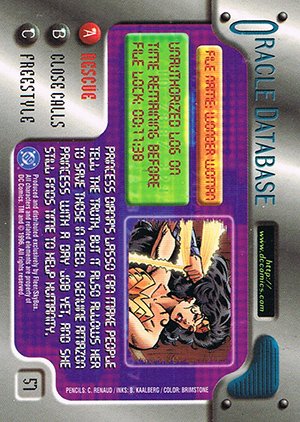 Fleer/Skybox DC Outburst: Firepower Base Card 57 Wonder Woman