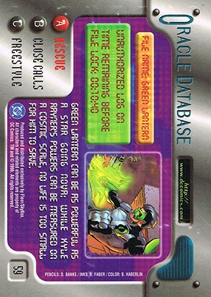 Fleer/Skybox DC Outburst: Firepower Base Card 59 Green Lantern