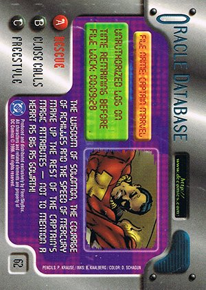 Fleer/Skybox DC Outburst: Firepower Base Card 62 Captain Marvel