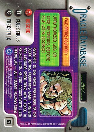 Fleer/Skybox DC Outburst: Firepower Base Card 63 Aquaman