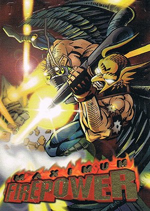 Fleer/Skybox DC Outburst: Firepower Maximum Firepower Card 4 of 20 Hawkman Hits from Above