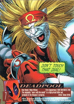Fleer/Skybox X-Men: Fleer Ultra Wolverine Base Card 7 Deadpool
