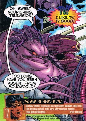 Fleer/Skybox X-Men: Fleer Ultra Wolverine Base Card 12 Shaman