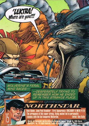 Fleer/Skybox X-Men: Fleer Ultra Wolverine Base Card 15 Northstar