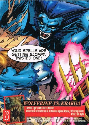 Fleer/Skybox X-Men: Fleer Ultra Wolverine Base Card 23 Wolverine vs. Krakoa