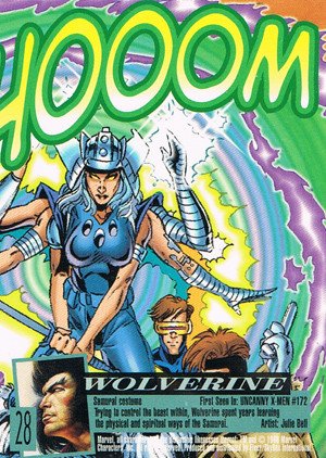 Fleer/Skybox X-Men: Fleer Ultra Wolverine Base Card 28 Wolverine