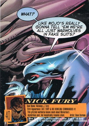 Fleer/Skybox X-Men: Fleer Ultra Wolverine Base Card 40 Nick Fury