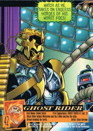 Fleer/Skybox X-Men: Fleer Ultra Wolverine Base Card 42 Ghost Rider