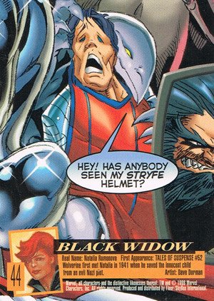 Fleer/Skybox X-Men: Fleer Ultra Wolverine Base Card 44 Black Widow