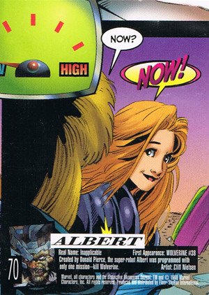Fleer/Skybox X-Men: Fleer Ultra Wolverine Base Card 70 Albert