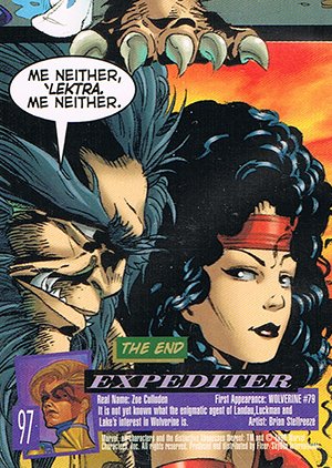 Fleer/Skybox X-Men: Fleer Ultra Wolverine Base Card 97 Expediter