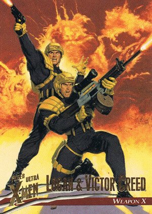 Fleer/Skybox X-Men: Fleer Ultra Wolverine Base Card 9 Logan & Victor Creed
