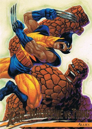 Fleer/Skybox X-Men: Fleer Ultra Wolverine Base Card 41 Wolverine vs. Thing