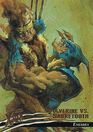 Fleer/Skybox X-Men: Fleer Ultra Wolverine Base Card 68 Wolverine vs. Sabretooth