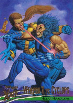 Fleer/Skybox X-Men: Fleer Ultra Wolverine Base Card 86 Weapon X vs. Cyclops