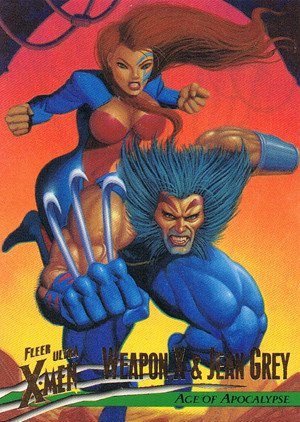 Fleer/Skybox X-Men: Fleer Ultra Wolverine Base Card 90 Weapon X & Jean Grey