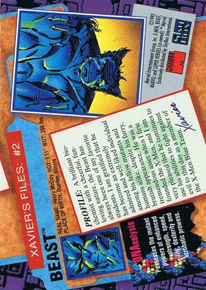 SkyBox X-Men: Series 2 Base Card 2 Beast