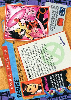 SkyBox X-Men: Series 2 Base Card 8 Cerise