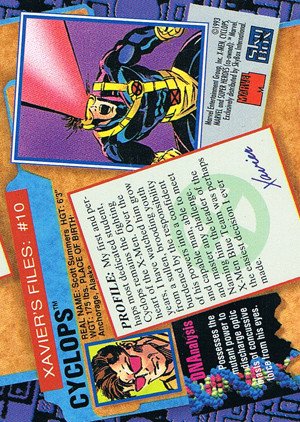 SkyBox X-Men: Series 2 Base Card 10 Cyclops