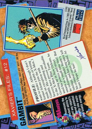 SkyBox X-Men: Series 2 Base Card 12 Gambit