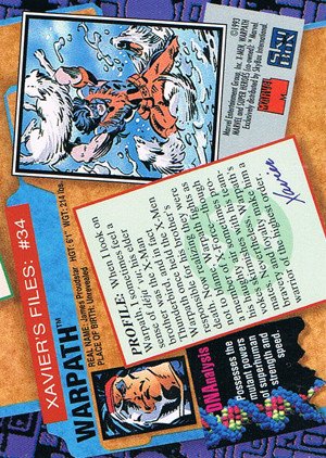 SkyBox X-Men: Series 2 Base Card 34 Warpath