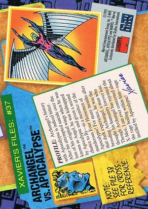 SkyBox X-Men: Series 2 Base Card 37 Archangel vs. Apocalypse