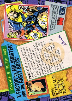 SkyBox X-Men: Series 2 Base Card 48 X-Factor vs. Mr. Sinister and the Nasty Boys