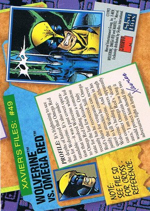 SkyBox X-Men: Series 2 Base Card 49 Wolverine vs. Omega Red