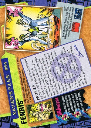 SkyBox X-Men: Series 2 Base Card 64 Fenris