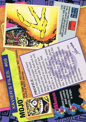 SkyBox X-Men: Series 2 Base Card 69 Mojo